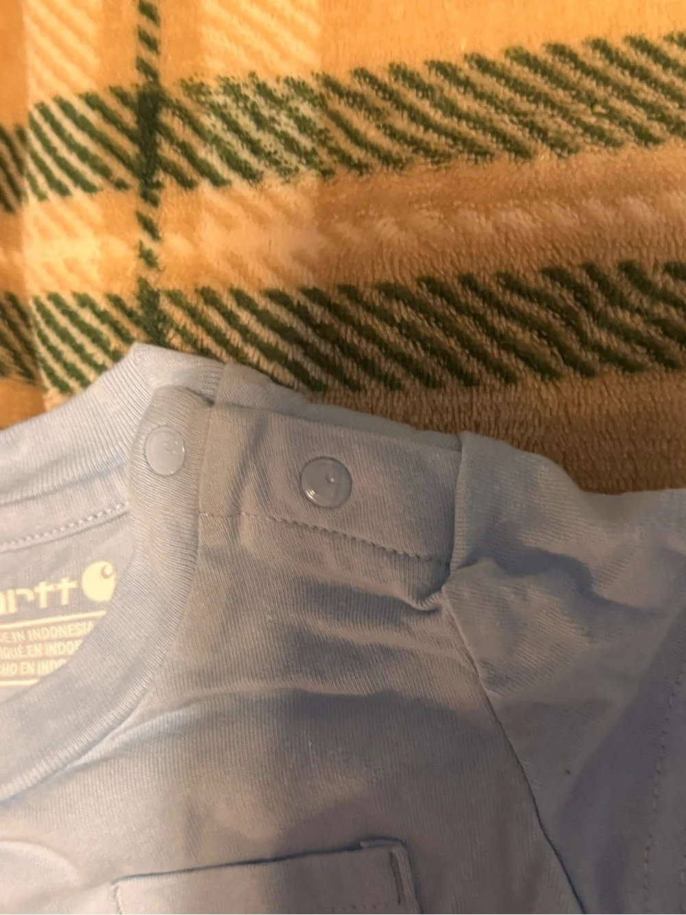 Carhartt Light Blue Baby One-Piece Bodysuit